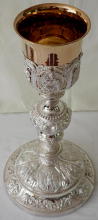 French antique solid silver Baroque Chapel Set